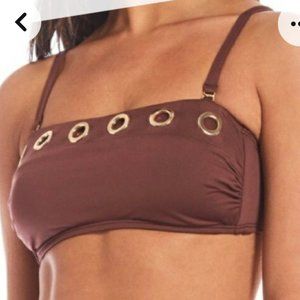 NWT - Gibson & Latimer Brown Bandeau Bikini Top